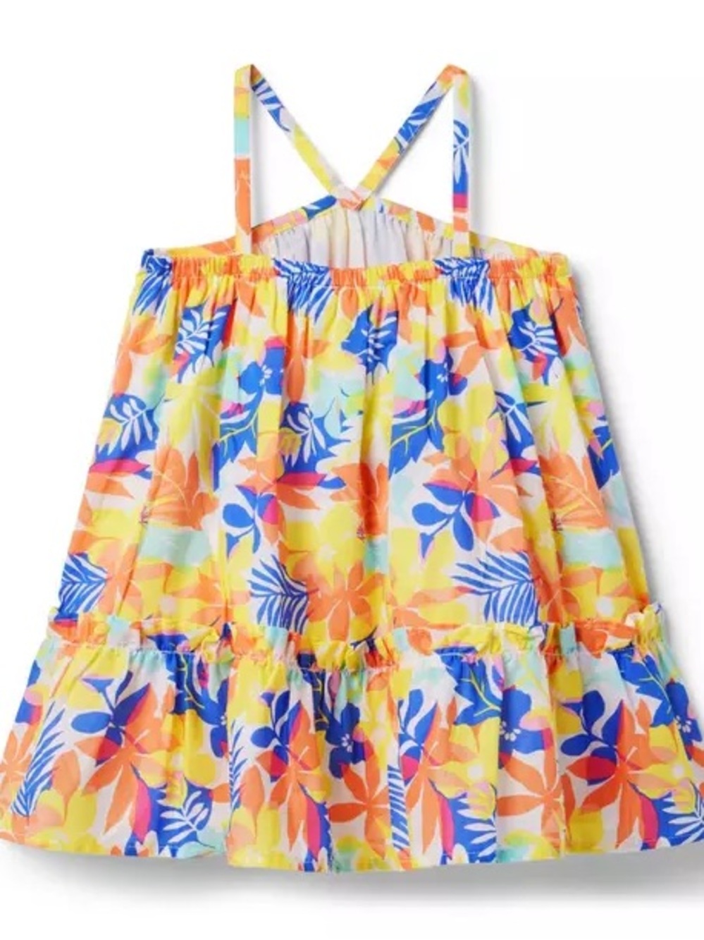 Palm Floral Halter Sundress